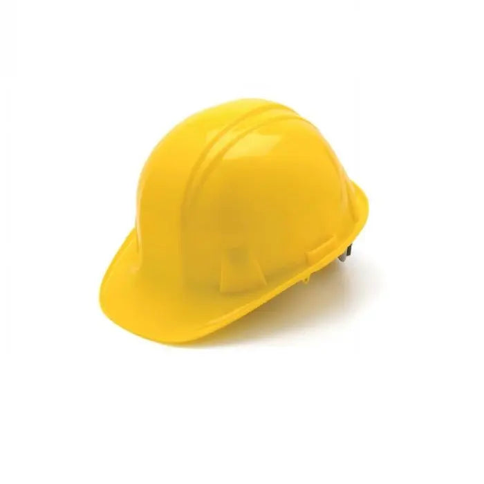 Pyramex SL Series HP16130 Cap Style Hard Hat, 6 Point Ratchet Suspension, Yellow, One Size, Box of 16