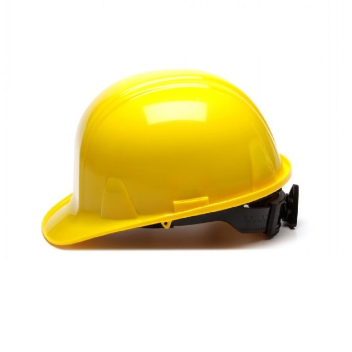 Pyramex SL Series HP16130 Cap Style Hard Hat, 6 Point Ratchet Suspension, Yellow, One Size, Box of 16