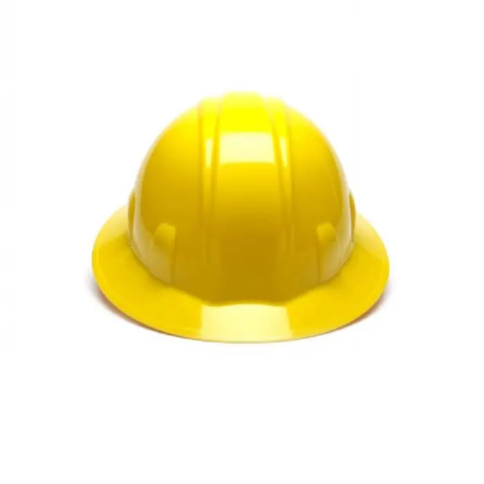 Pyramex SL Series HP24130 Full Brim Hard Hat, 4 Point Ratchet Suspension, Yellow, One Size, Box of 12