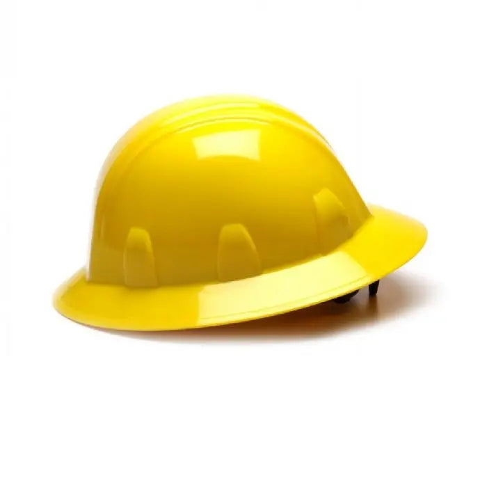 Pyramex SL Series HP24130 Full Brim Hard Hat, 4 Point Ratchet Suspension, Yellow, One Size, Box of 12