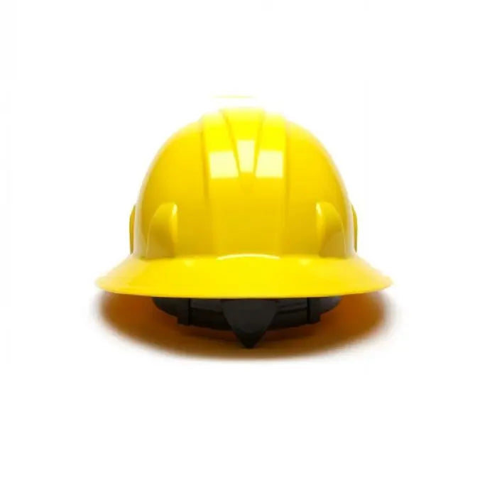 Pyramex SL Series HP24130 Full Brim Hard Hat, 4 Point Ratchet Suspension, Yellow, One Size, Box of 12