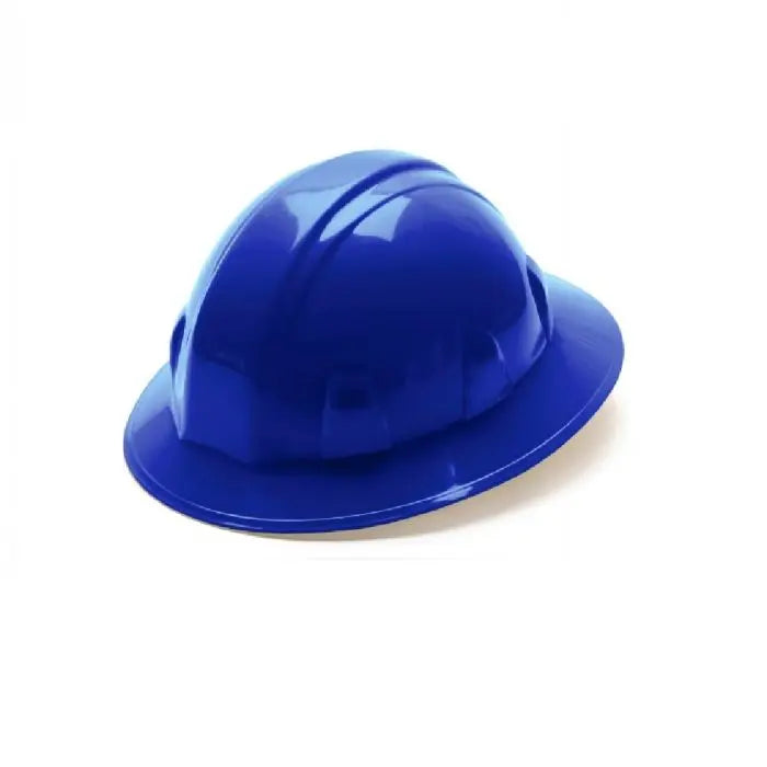 Pyramex SL Series HP24160 Full Brim Hard Hat, 4 Point Ratchet Suspension, Blue, One Size, Box of 12