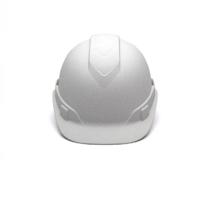 Pyramex Ridgeline HP44116 4 Point Standard Ratchet Cap Style Hard Hat with Graphite Pattern, Matte White, One Size, Box of 16