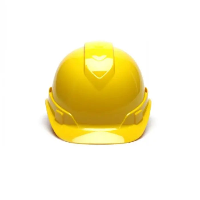 Pyramex Ridgeline HP44130V 4 Point Vented Ratchet Cap Style Hard Hat, Yellow, One Size, Box of 16