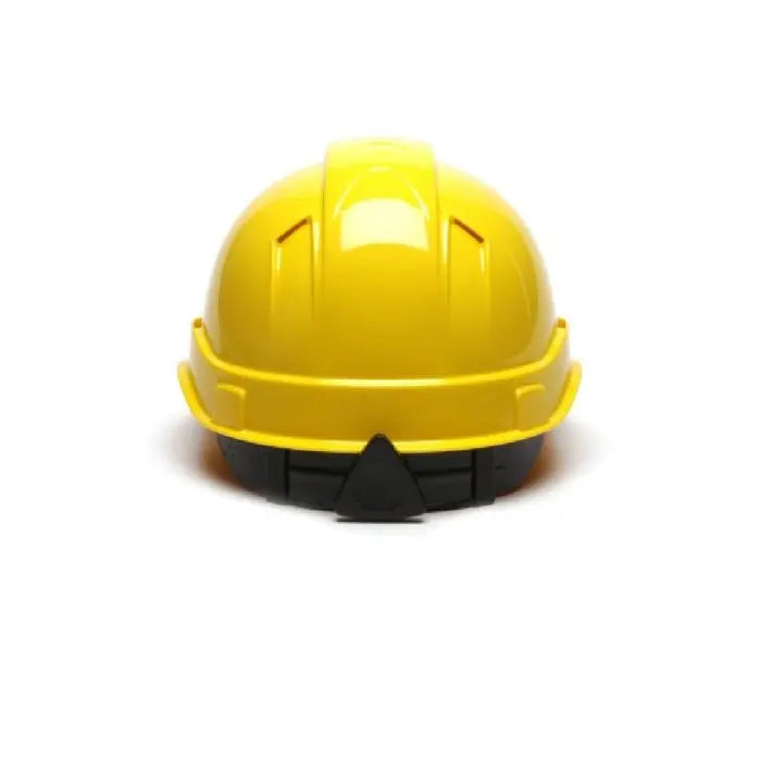 Pyramex Ridgeline HP44130V 4 Point Vented Ratchet Cap Style Hard Hat, Yellow, One Size, Box of 16
