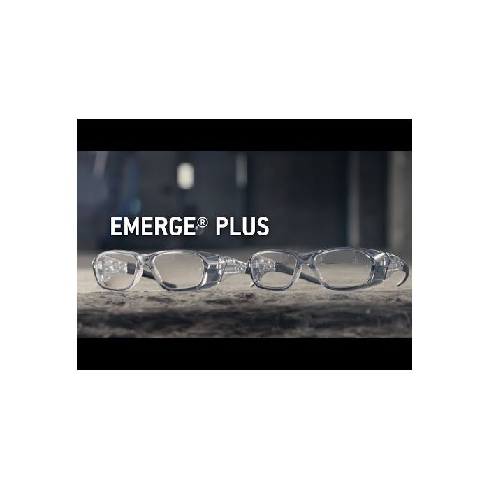 Pyramex Emerge Plus SG9810R20 Full Reader, Clear +2.0 Lens, Translucent Gray Frame, One Size, Box of 6