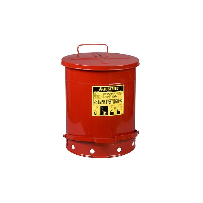 Red Oily Waste Can - 14 Gallon