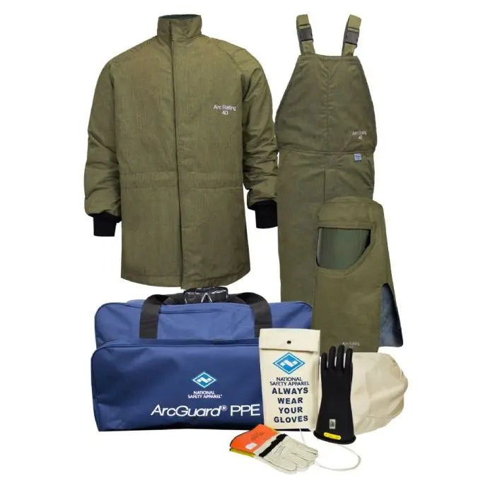 NSA KIT4SCLT403X08 40 cal ArcGuard RevoLite Arc Flash Kit with Short Coat & Bib Overall (3X/08)