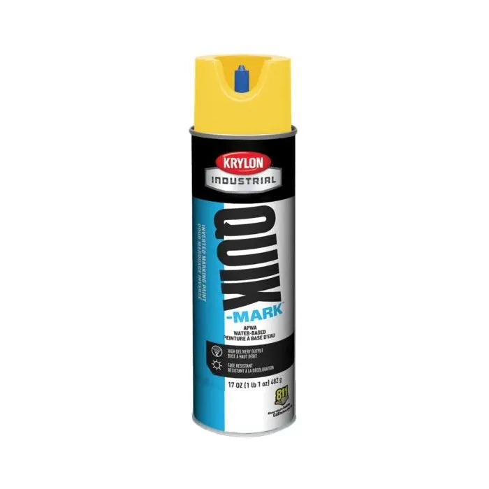 Krylon QUIK MARK Utility Yellow Water based Inverted Marking Paints 17 oz. 12 Cans