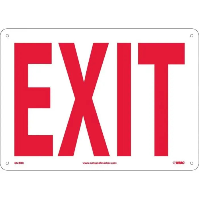 NMC M24AB Exit Sign 10x14 Aluminum