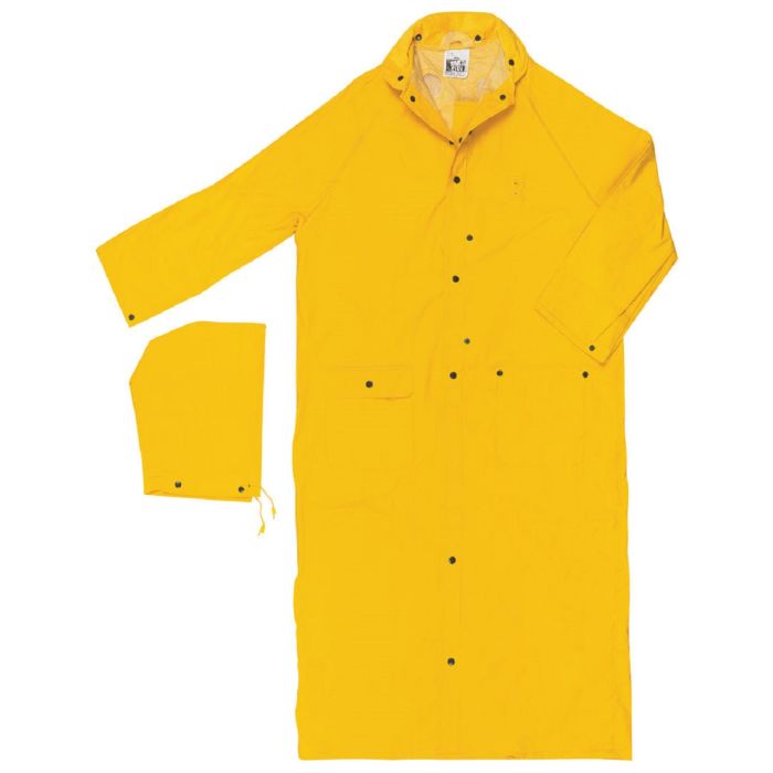 MCR Safety 360C Waterproof Wizard Rain Gear with Detachable Hood, Yellow, 1 Each