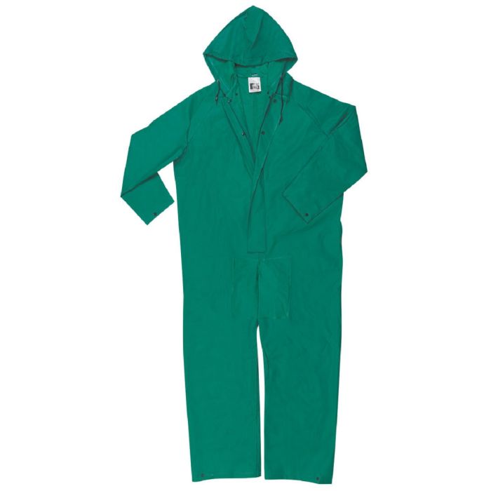 MCR Safety 3881 Dominator Series Rain Gear, Waterproof Polyester Coverall, Green, 1 Each