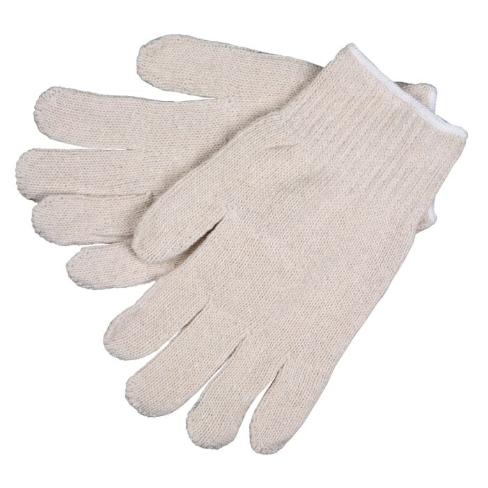 MCR Safety 9506 7 Gauge Heavy Weight String Knit Work Gloves, Natural, Box of 12 Pairs
