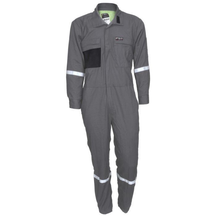 MCR Safety Summit Breeze SBC1011 Long Sleeve Flame Resistant Coverall, Gray, 1 Each