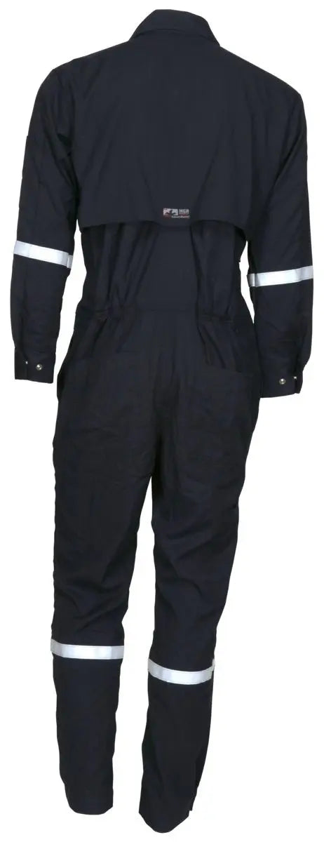 MCR Safety Summit Breeze SBC1012 Long Sleeve Flame Resistant Coverall, Navy Blue, 1 Each