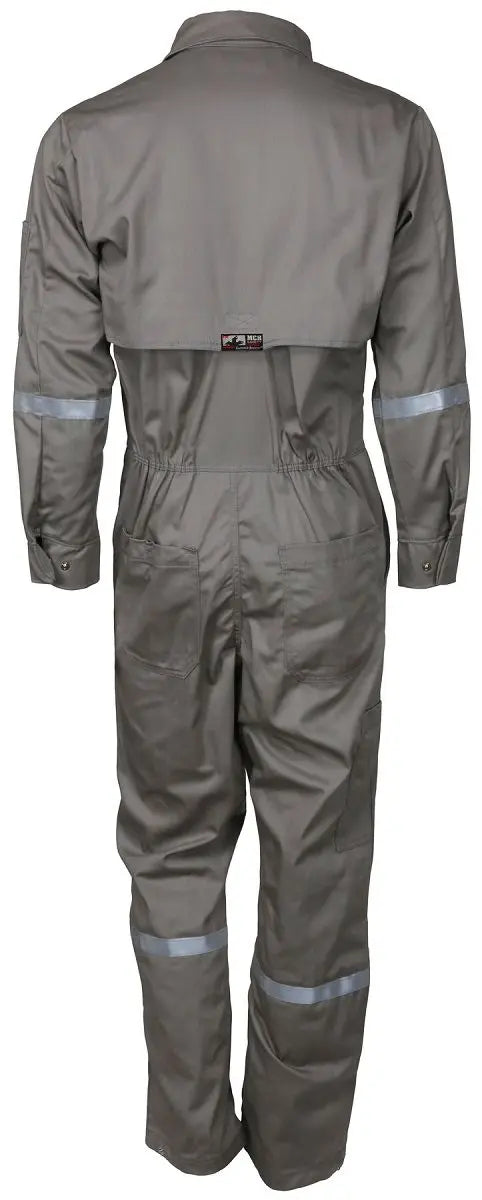 MCR Safety Summit Breeze SBC2011 7 Ounce Cotton Flame Resistant Coverall, Gray, 1 Each