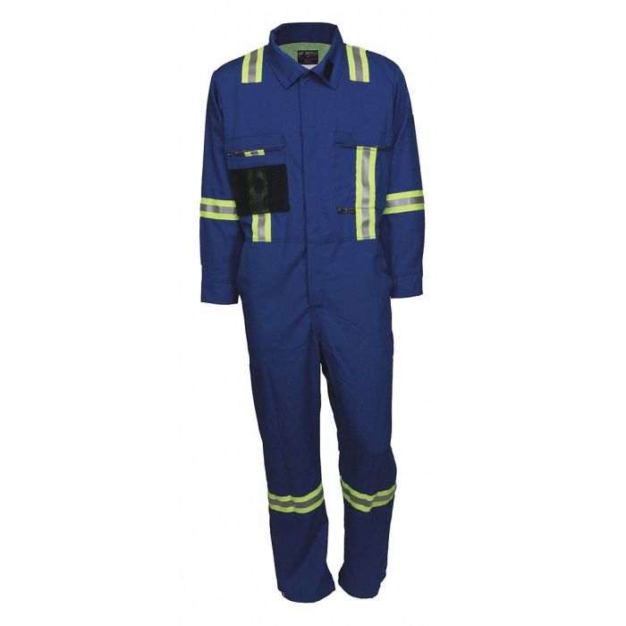 MCR Safety Summit Breeze SBC203538 7 Ounce Cotton Flame Resistant Coverall, Blue, Chest Size 38 Regular, 1 Each