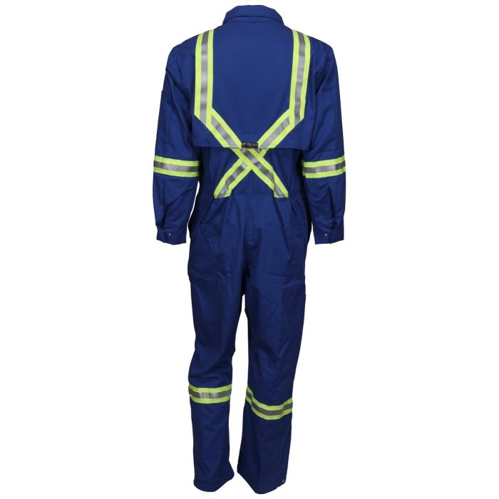 MCR Safety Summit Breeze SBC203538 7 Ounce Cotton Flame Resistant Coverall, Blue, Chest Size 38 Regular, 1 Each