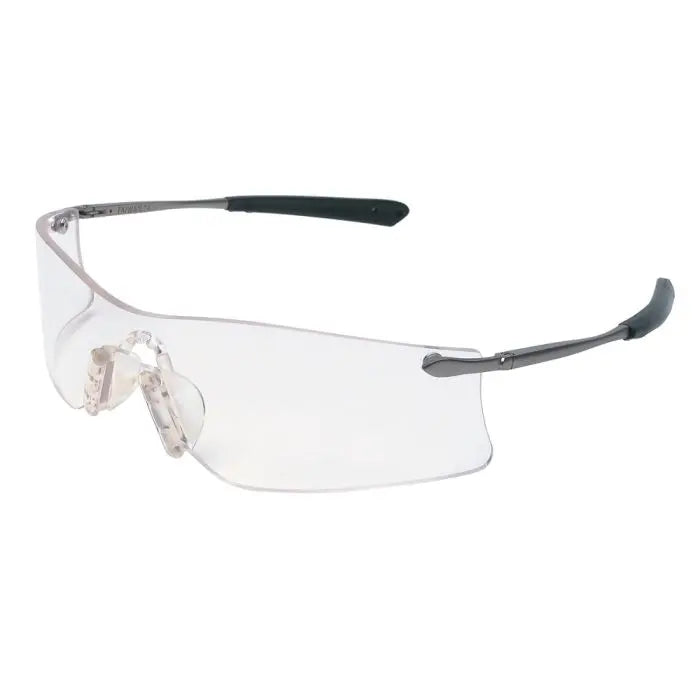 MCR Safety Rubicon T4110AF Curved Frameless Anti-Fog Safety Glasses, Metal, One Size, Box of 12