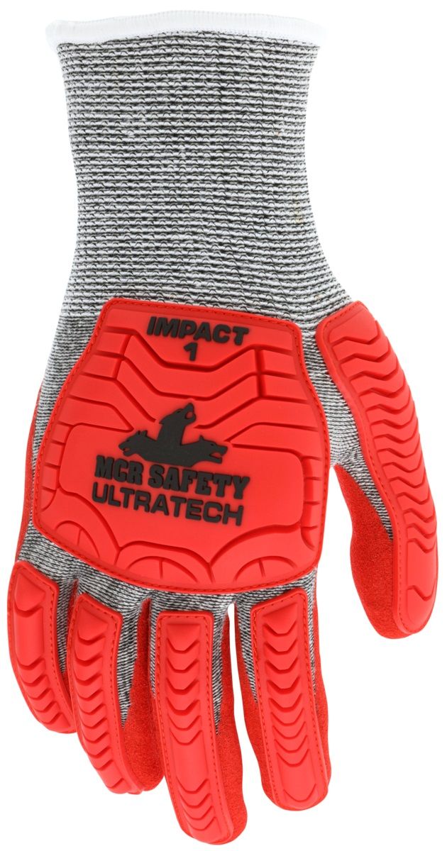 MCR Safety UltraTech UT1954 13 Gauge HyperMax Shell Mechanics Gloves, Gray, 1 Pair Each