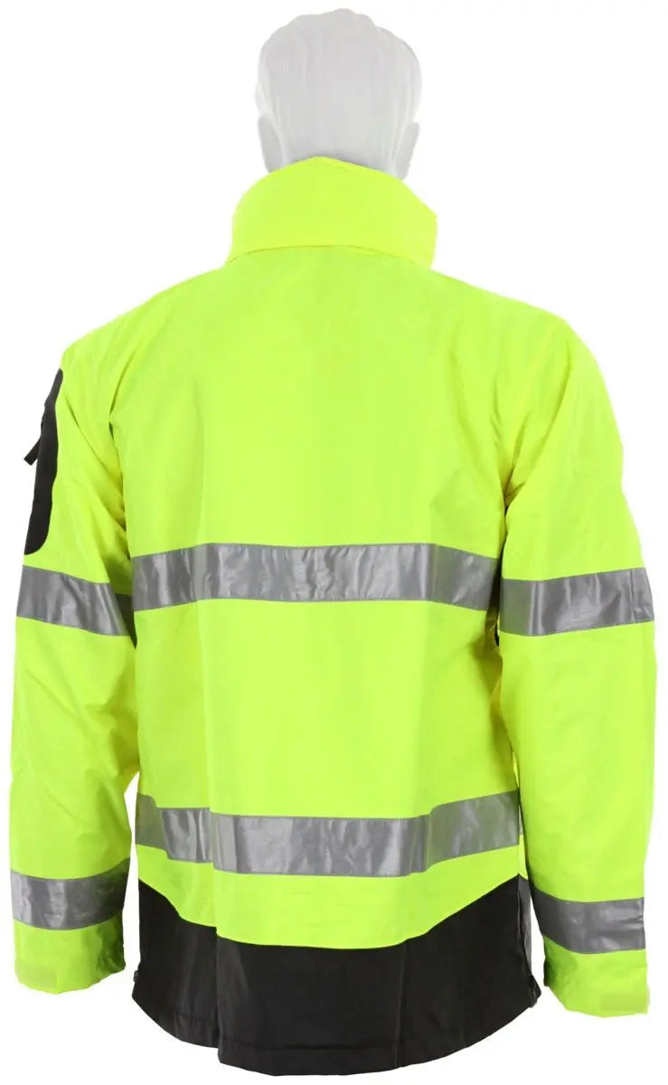 MCR Safety UltraTech UT38JH ANSI Type R Class 3 High Visibility Rain Jacket, Hi Vis Lime, 1 Each