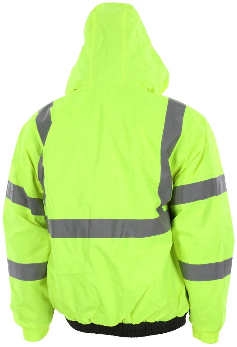 MCR Safety Luminator VBBQCL3L Two Tone Value Quilted Rain Jacket, Hi Vis Lime, 1 Each