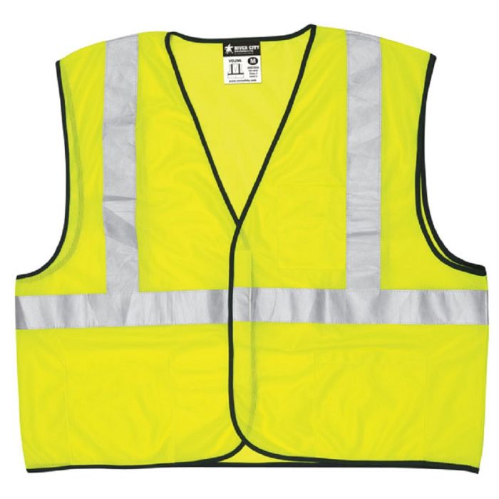 MCR Safety Luminator VCL2ML Class 2 High Visibility Reflective Safety Vest, Hi Vis Lime, 1 Each