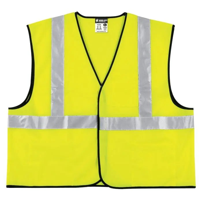 MCR Safety Luminator VCL2SL High Visibility Reflective Safety Vest, Hi Vis Lime, 1 Each