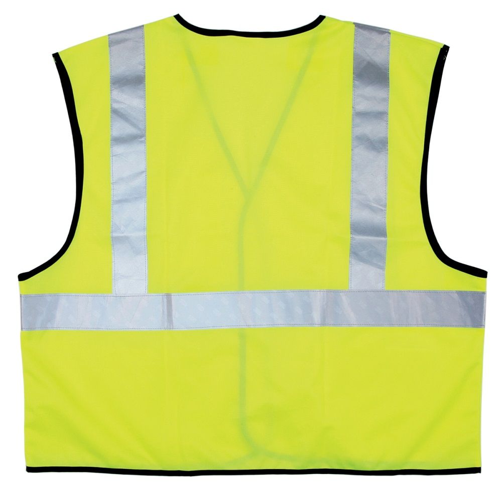 MCR Safety Luminator VCL2SL High Visibility Reflective Safety Vest, Hi Vis Lime, 1 Each