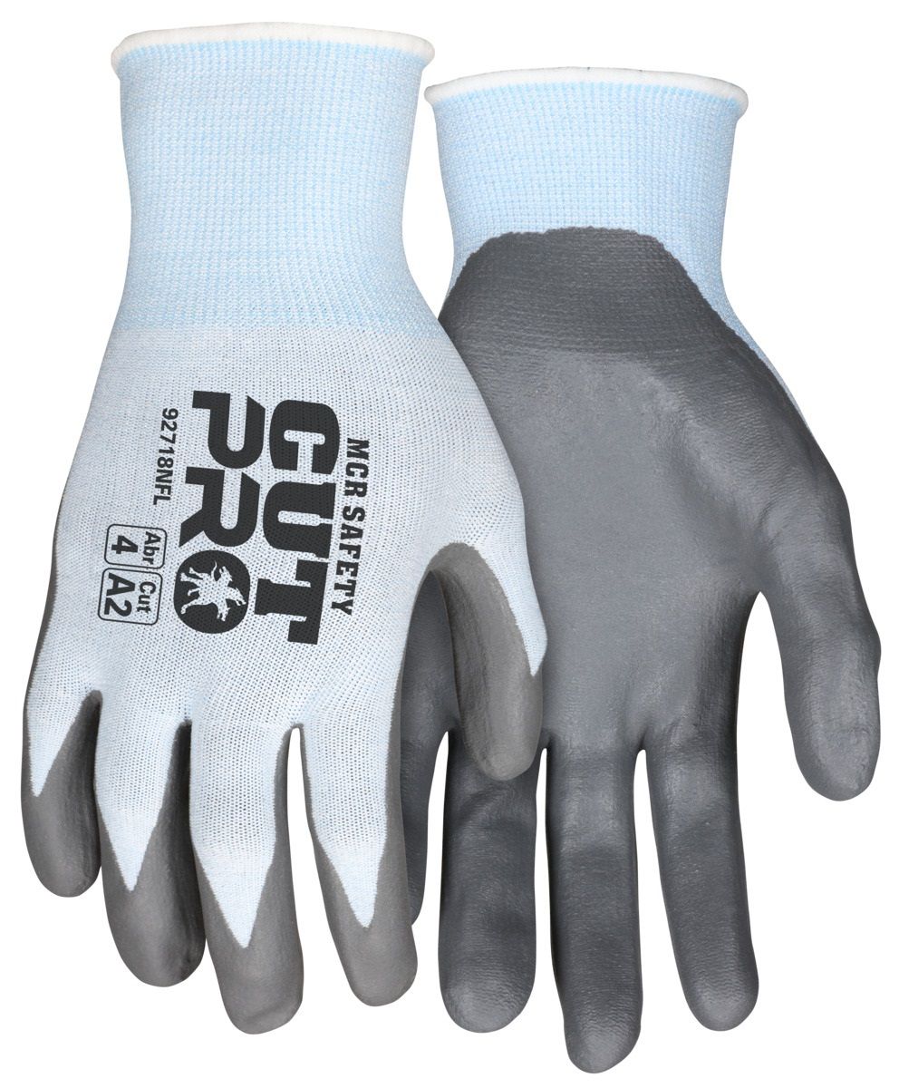 MCR Safety Cut Pro VP92718NF 18 Gauge Hypermax Shell Work Gloves, Blue, Case of 96