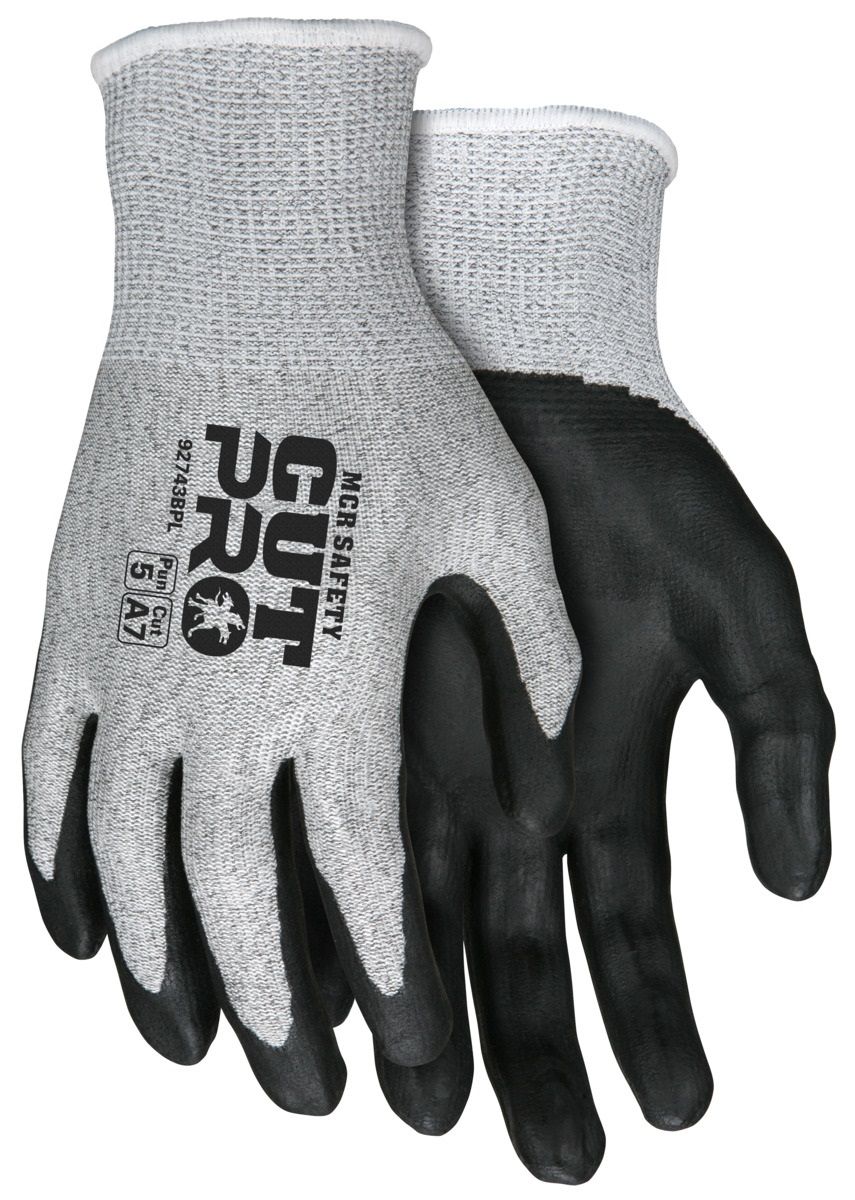 MCR Safety Cut Pro VP92743BP 13 Gauge HyperMax Shell Work Gloves, Gray, Case of 96