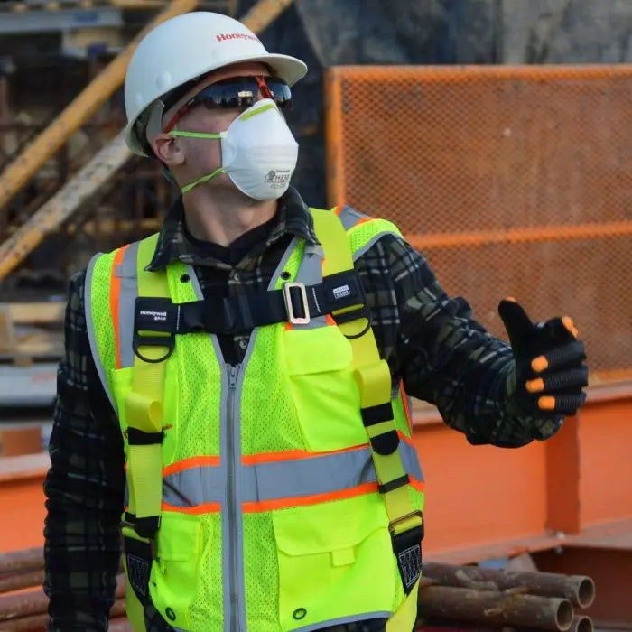 Honeywell Miller H5CC311001 Full Body Harness - Construction Comfort, Green, Small/Medium, 1 Each