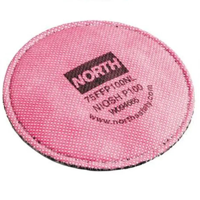 Honeywell North 75FFP100NL Flexible, Low Profile P100 Filter with Odor Relief, Pink, One Size, Box of 50