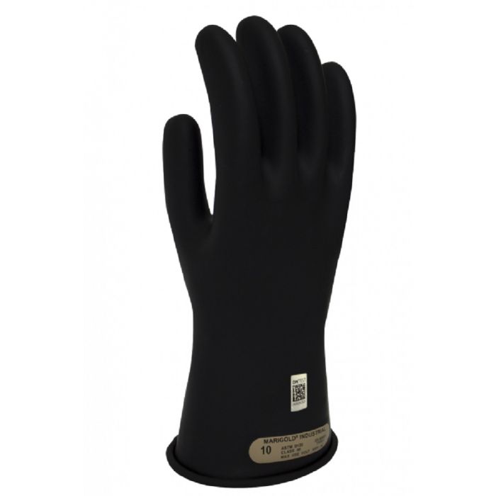 National Safety Apparel ArcGuard GC00B Class 00 Rubber Voltage Gloves, Black, 1 Pair