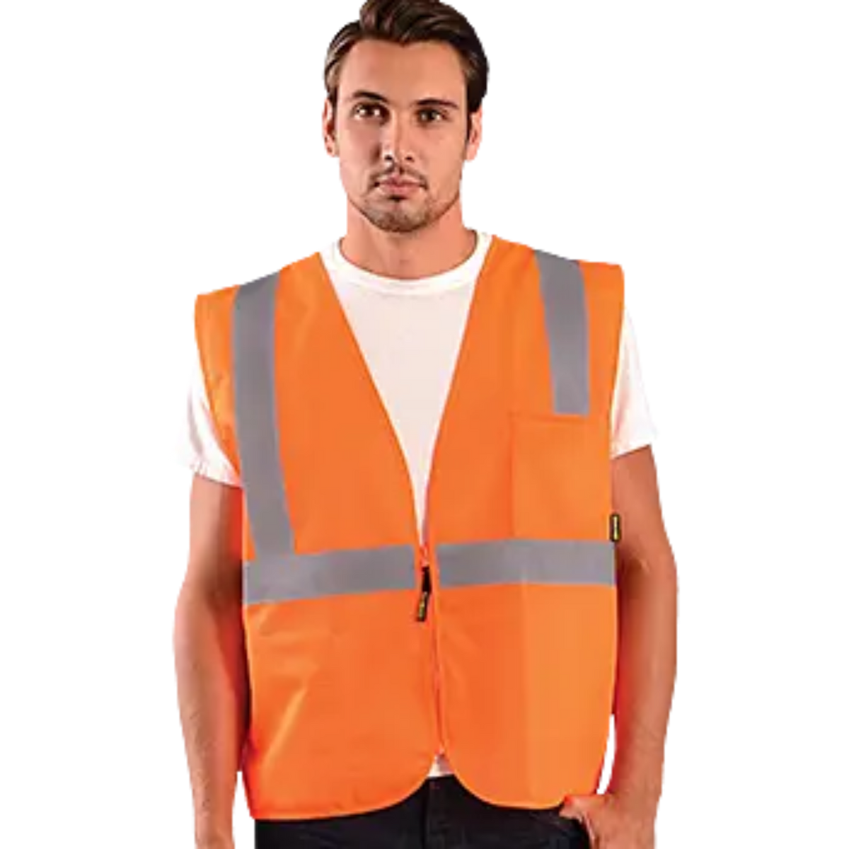 Value Solid Standard Zipper Safety Vest