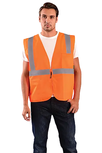 Value Solid Standard Zipper Safety Vest