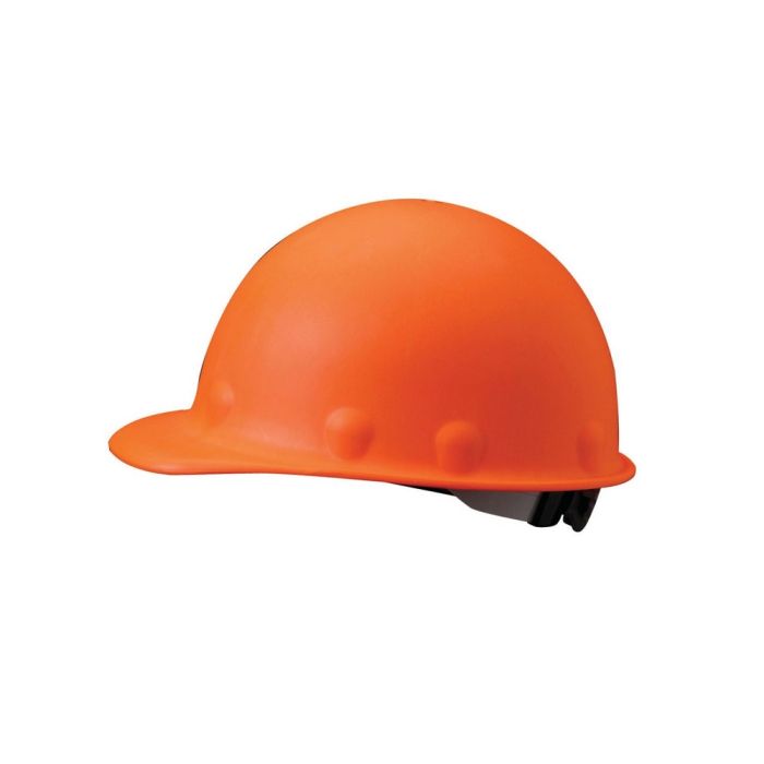 Honeywell Fibre-Metal P2AQRW46A000 Fiberglass Cap Style Hard Hat, Hi-Vis Orange, One Size, 1 Each
