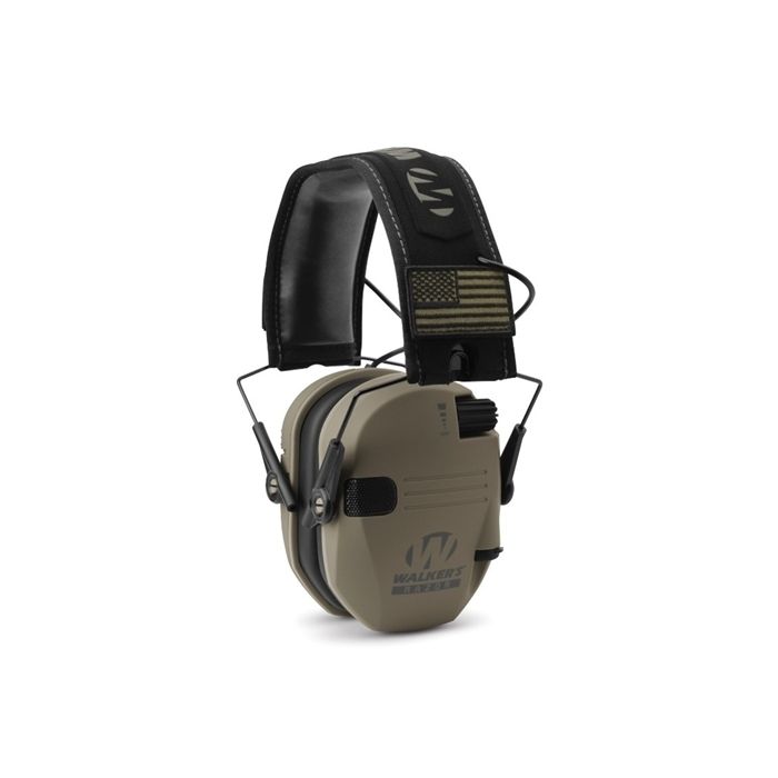 Walker's Hearing GWP-RSEMPAT-FDE Razor Patriot Series Razor Slim Electronic Muff, Box of 4