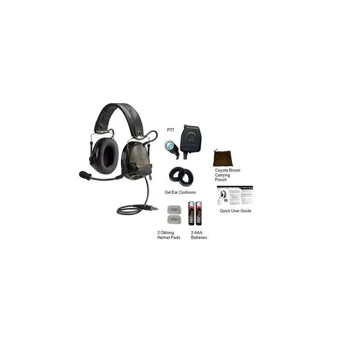Peltor ComTac III ARC Headset Kit, Single Comm, Accessory Rail Connector - OLIVE DRAB GREEN