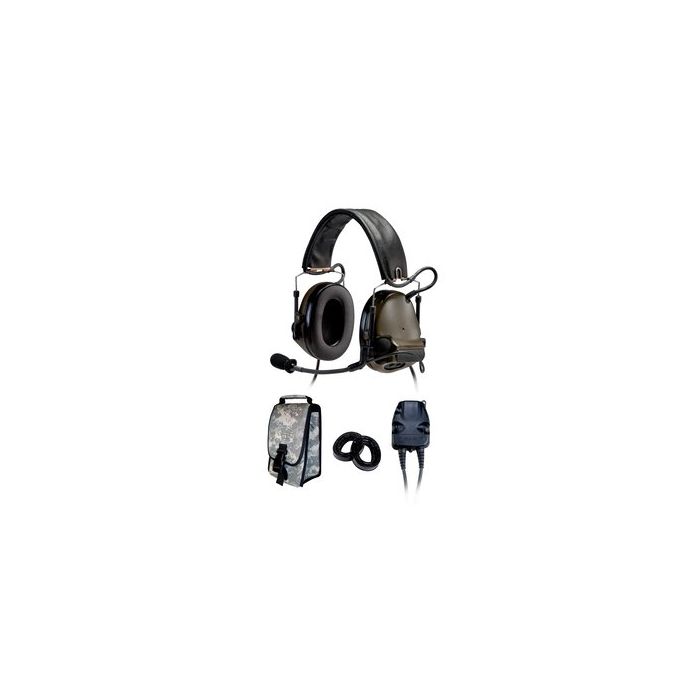 Peltor ComTac III ACH Headset Kit, Dual Comm, Headband - OLIVE DRAB GREEN