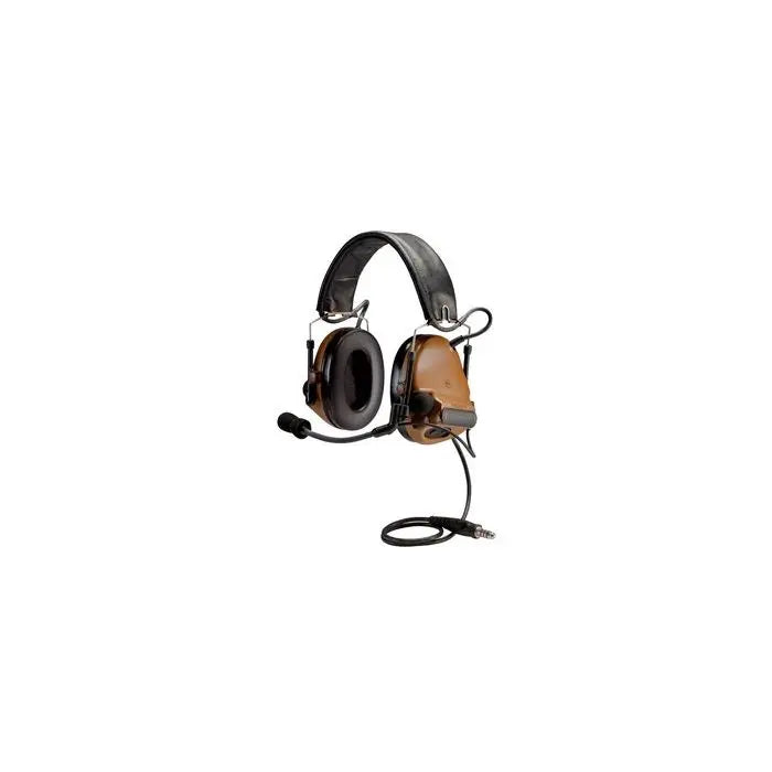 3M PELTOR ComTac ACH Communication Headset MT17H682FB-49 CY, Dual Comm, Single Downlead, Flexi Boom Mic, Coyote Brown