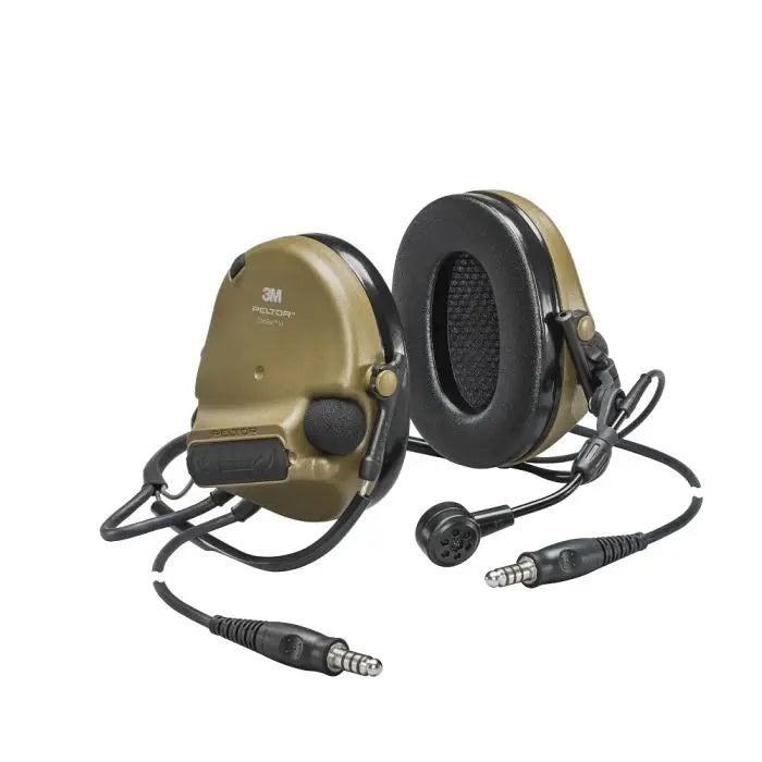 3M PELTOR MT20H682BB-19N CYS ComTac VI NIB Headset, Dual Downlead, Neckband, Coyote Brown, 1 Each
