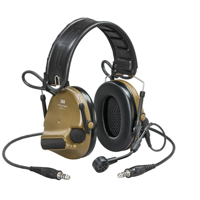 3M PELTOR MT20H682FB-19N CYS ComTac VI NIB Headset, Dual Downlead, Headband w/ included ARC, Coyote Brown, 1 Each