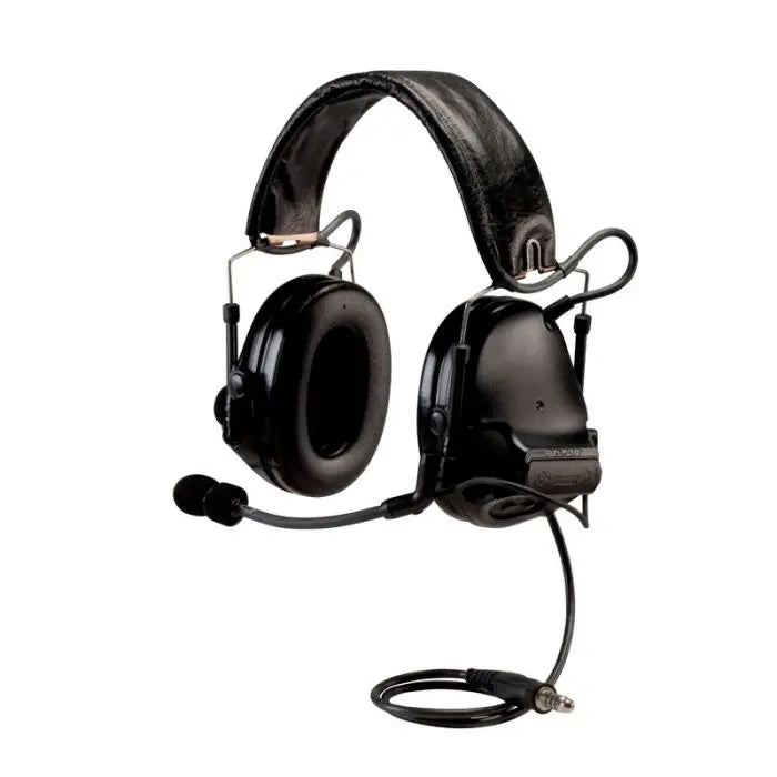 Peltor SWAT-TAC ACH ARC Communication Headset, Dual Comm, Single Downlead Split Audio - BLACK