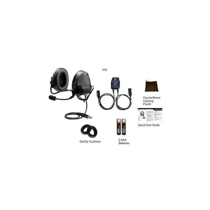 3M™ Peltor™ ComTac III 88064-B ACH Headset Kit, Dual COMM Single Lead Split Audio, Neck Band