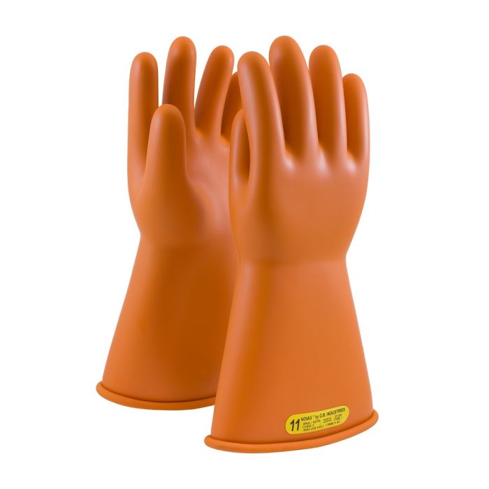 PIP NOVAX 147-2-14 14 Inch Class 2 Rubber Insulating Gloves, Orange, Box of 12 Pairs