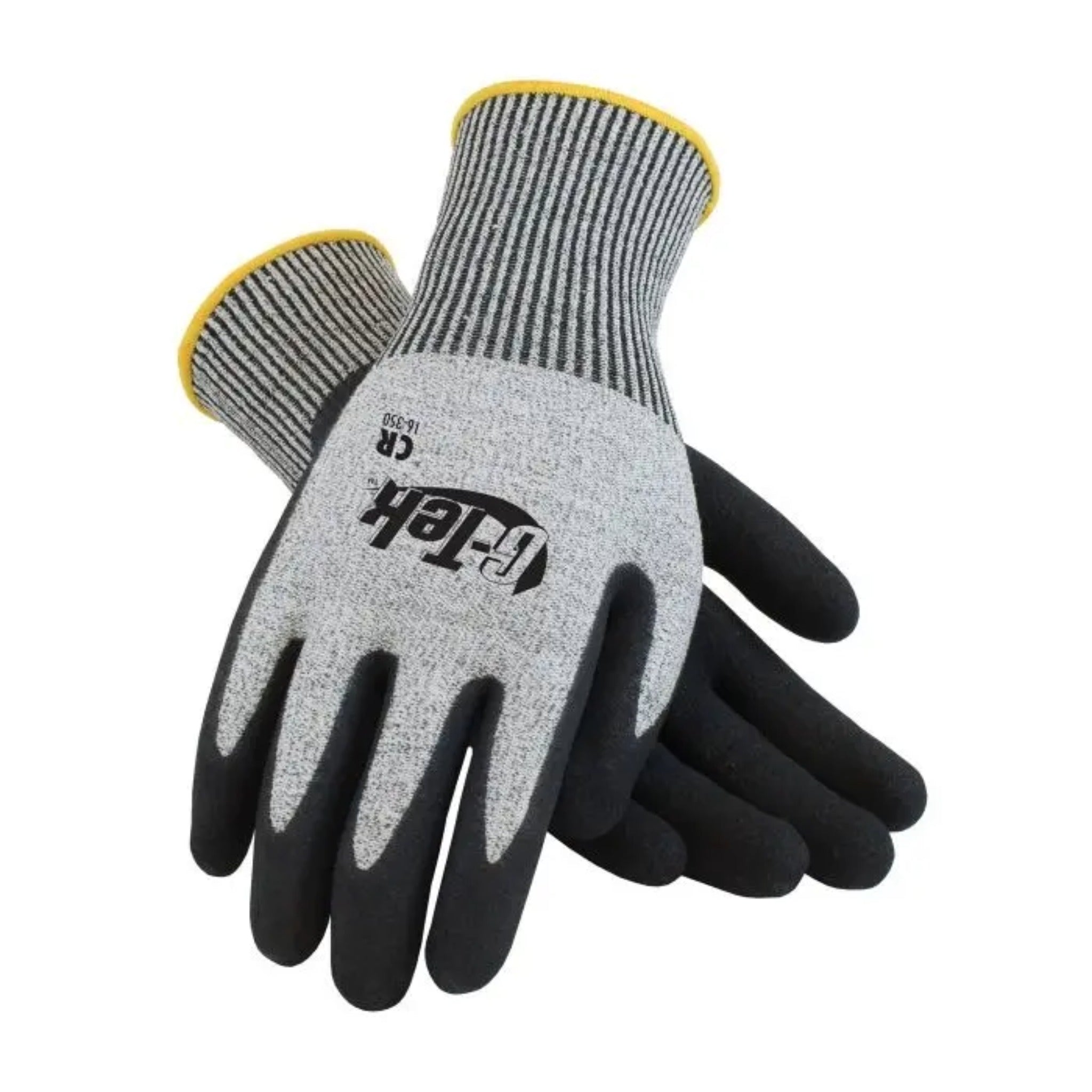 PIP G-Tek 16-350 CR Seamless Knit HPPE / Glass Glove with Nitrile Coated Micro-Surface Grip on Palm & Fingers_Image_1