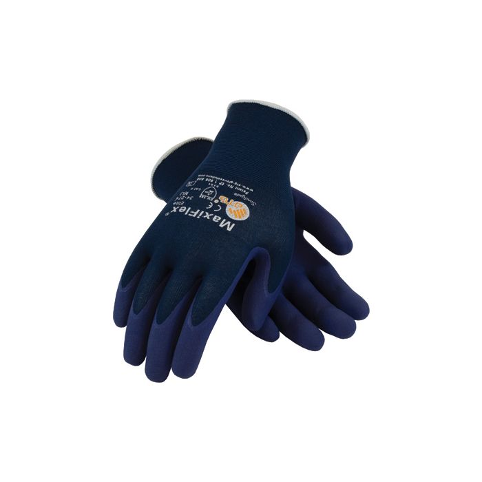 PIP ATG 34-274 MaxiFlex Elite Ultra Light Weight Glove with Nitrile Coated MicroFoam Grip, Black, X-Large, Case of 12