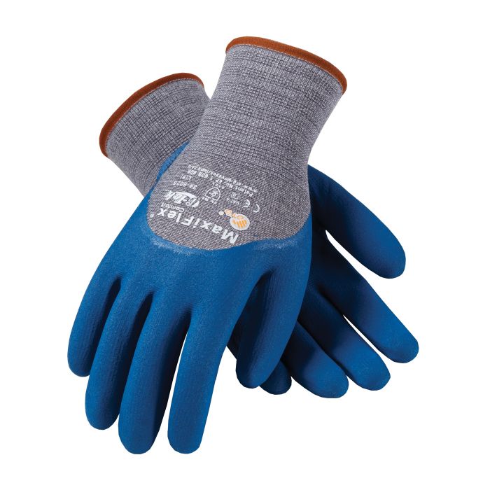 PIP ATG 34 9025 MaxiFlex Comfort Gloves 3/4 Coat Nitrile Micro Foam Cobalt Blue (1 DZ)