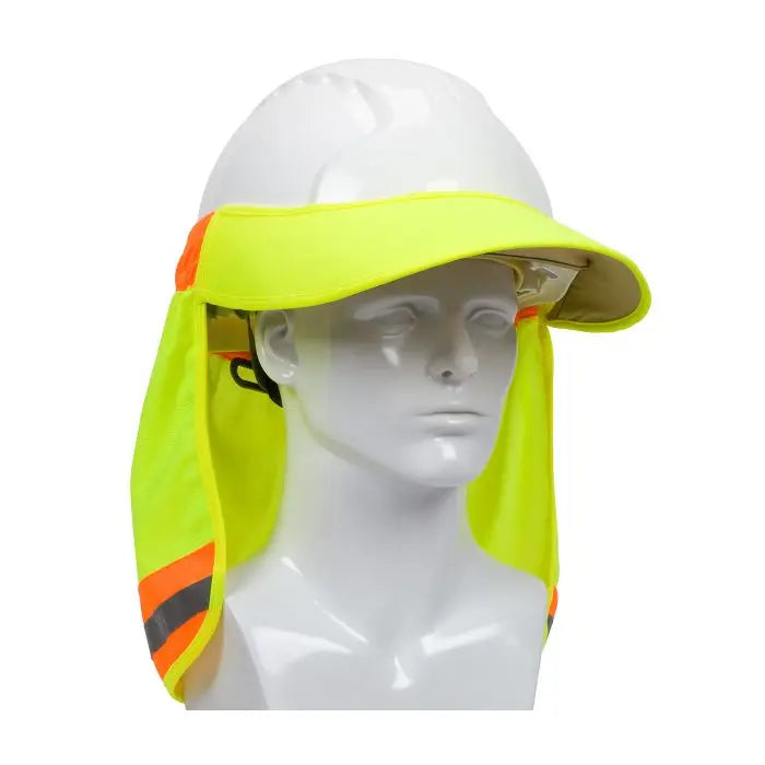 Hi-Viz Hard Hat Visor with Neck Shade by PIP, Bag of 12